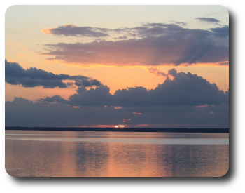 Sunset over Wright-Patman Lake
